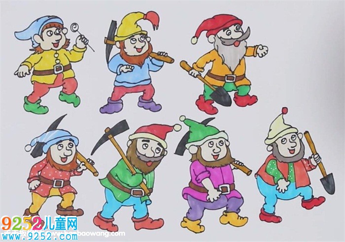 七個(gè)小矮人<a href=http://www.inspiredelm.com/jianbihua/ target=_blank class=infotextkey>簡筆畫</a>