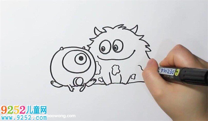 毛怪和大眼仔<a href=http://www.inspiredelm.com/jianbihua/ target=_blank class=infotextkey>簡筆畫</a>
