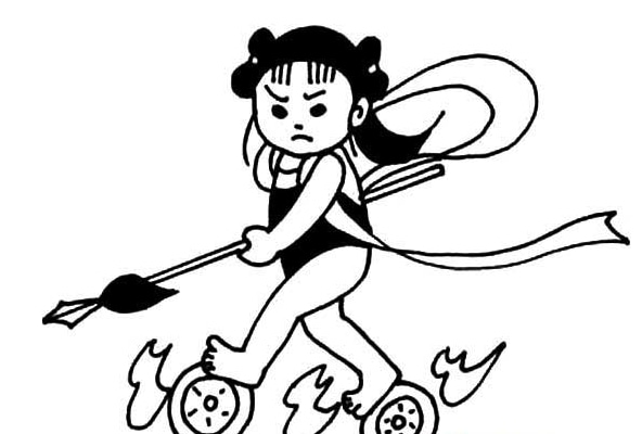 小英雄哪吒-卡通動(dòng)漫人物簡(jiǎn)筆畫