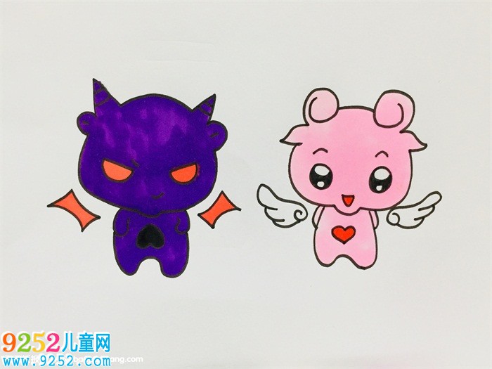 天使與惡魔怎么畫