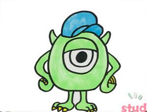 怪獸大學(xué)簡筆畫