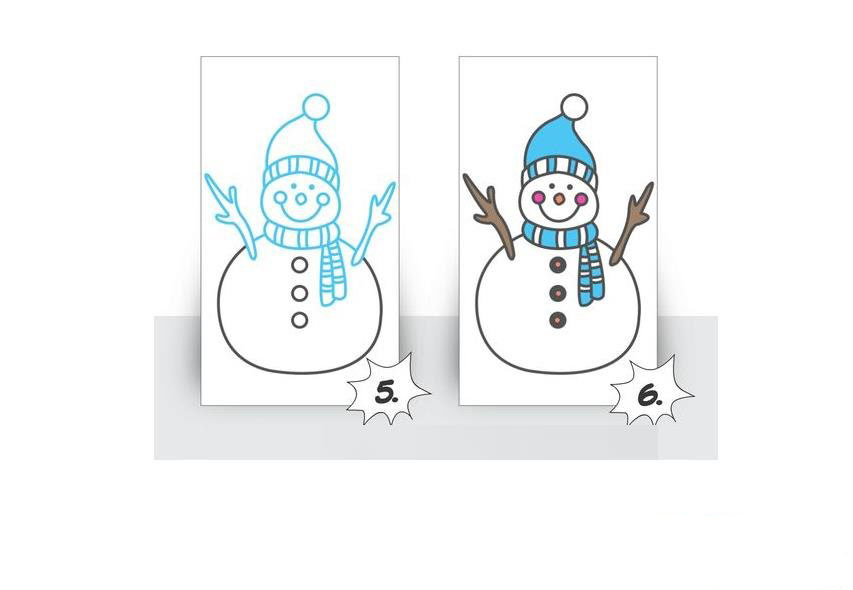 幾步教大家畫雪人 冬天雪人<a href=http://www.inspiredelm.com/jianbihua/ target=_blank class=infotextkey>簡筆畫</a>教程