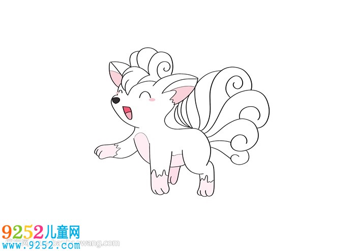 可愛的九尾狐怎么畫