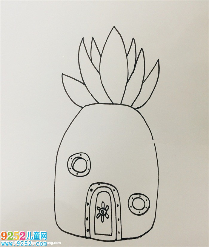 海綿寶寶菠蘿屋怎么畫(huà)