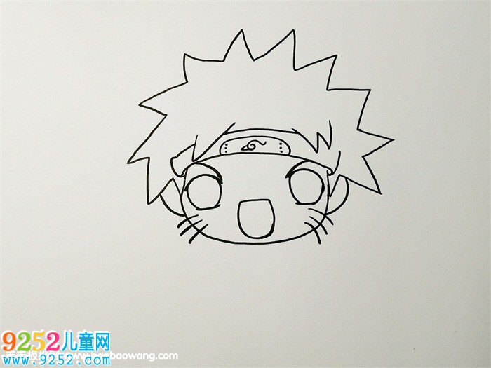 一步一步畫鳴人<a href=http://www.inspiredelm.com/jianbihua/ target=_blank class=infotextkey>簡(jiǎn)筆畫</a>
