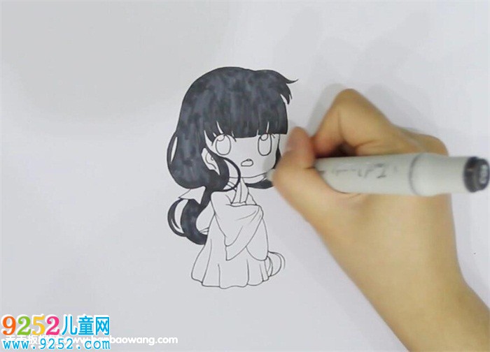 犬夜叉桔梗怎么畫