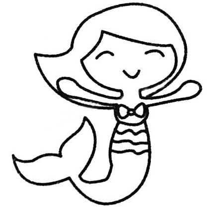 美人魚怎么畫_美人魚簡筆畫步驟
