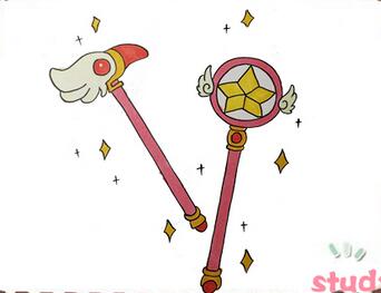 百變小櫻魔法棒簡筆畫