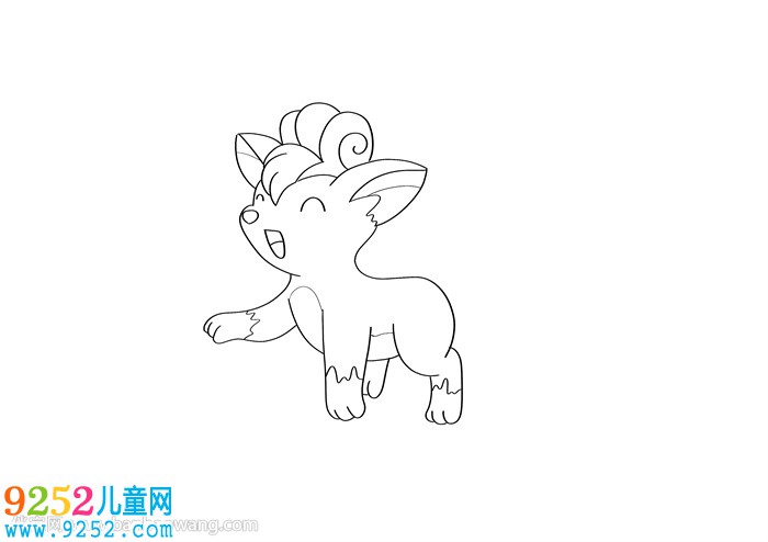 可愛的九尾狐怎么畫
