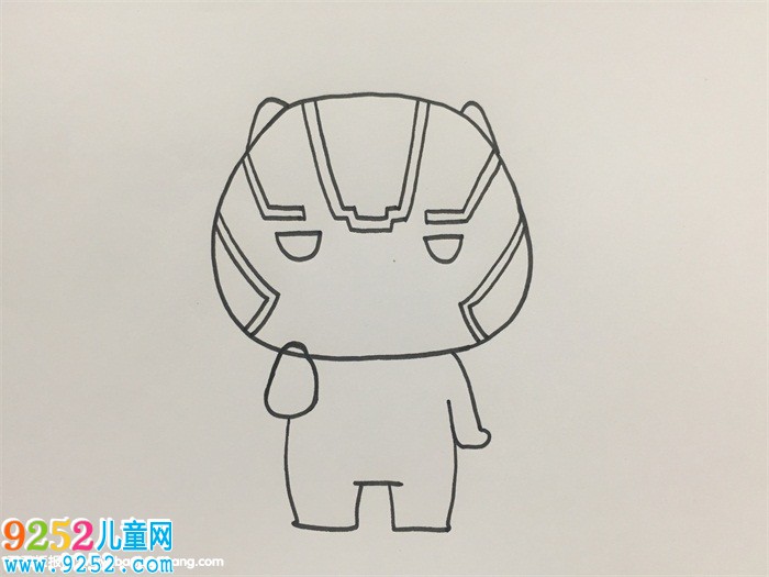 黑豹怎么畫一步一步教