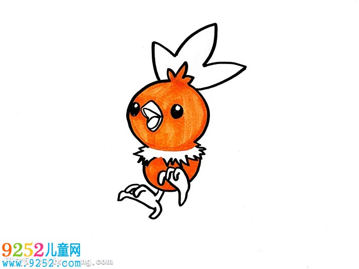 火稚雞怎么畫