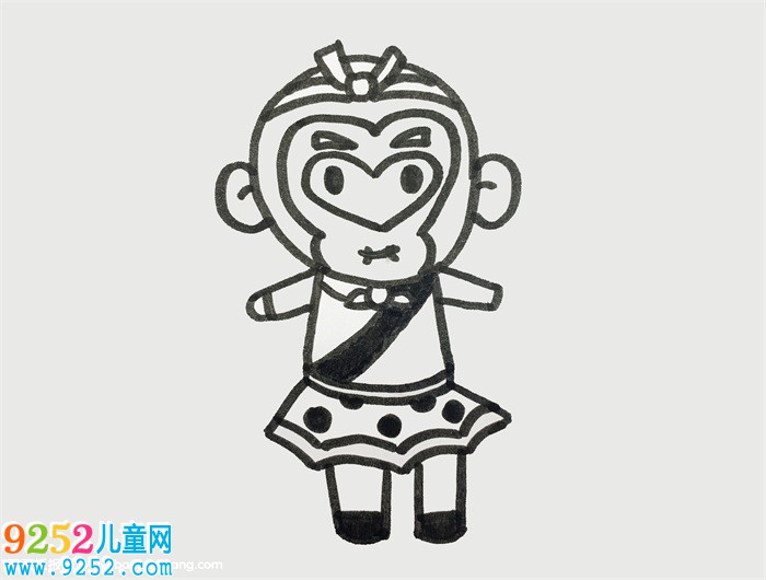 卡通孫悟空怎么畫，一步一步教你畫孫悟空