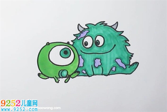 毛怪和大眼仔<a href=http://www.inspiredelm.com/jianbihua/ target=_blank class=infotextkey>簡筆畫</a>