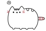 Pusheen小貓咪簡筆畫的教程