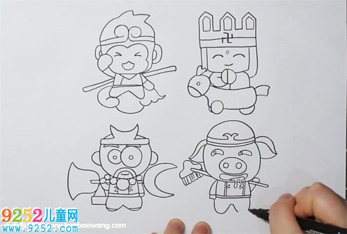 西游記師徒四人<a href=http://www.inspiredelm.com/jianbihua/ target=_blank class=infotextkey>簡筆畫</a>