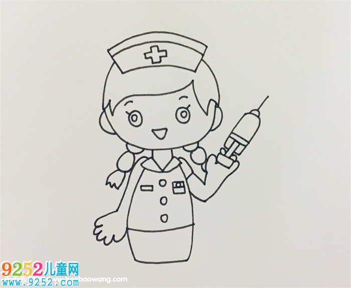 卡通護士<a href=http://www.inspiredelm.com/jianbihua/ target=_blank class=infotextkey>簡筆畫</a>步驟