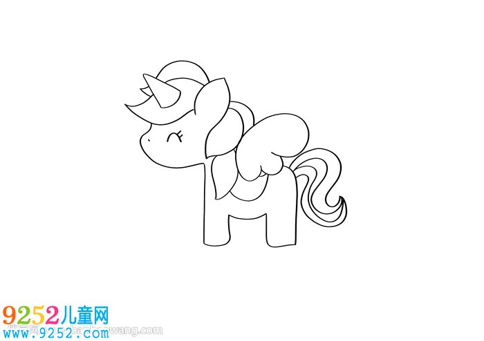 可愛的小獨角獸怎么畫