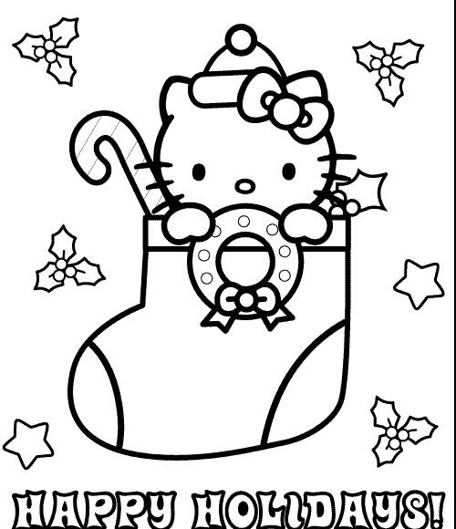 幼兒卡通簡筆畫大全-kitty貓的節(jié)日