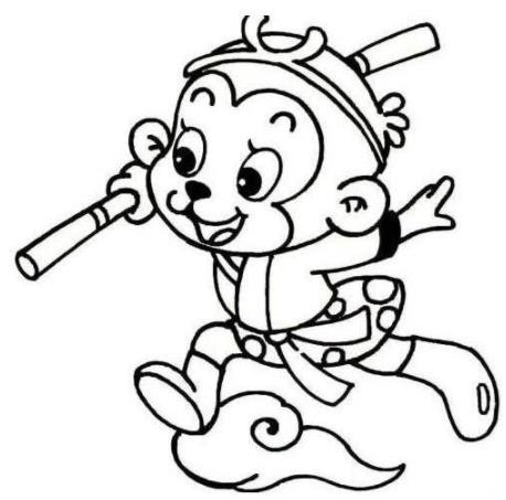 孫悟空與筋斗云怎么畫_孫悟空與筋斗云的兒童畫作品
