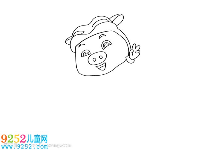 豬豬俠怎么畫一步一步