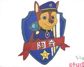 汪汪隊(duì)阿奇簡筆畫