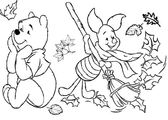 小豬皮杰和小熊維尼簡筆畫作品欣賞