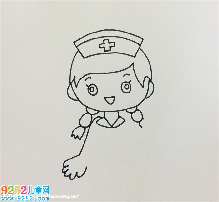 卡通護士<a href=http://www.inspiredelm.com/jianbihua/ target=_blank class=infotextkey>簡筆畫</a>步驟