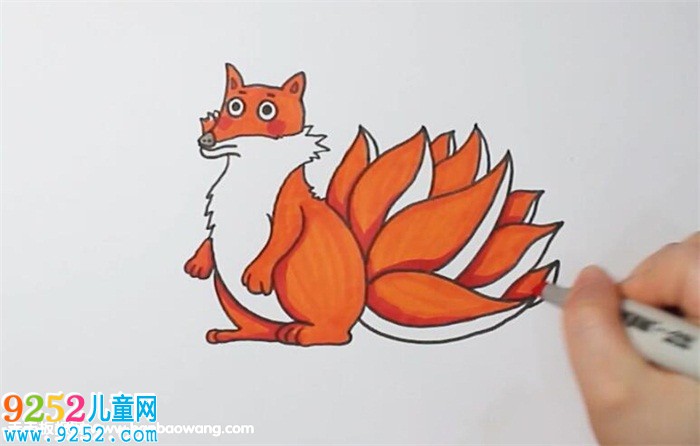 q版九尾狐<a href=http://www.inspiredelm.com/jianbihua/ target=_blank class=infotextkey>簡筆畫</a>