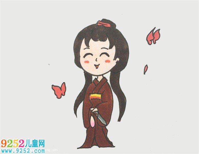 怎么畫紅蝶簡單又漂亮