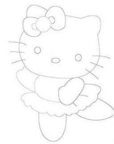 Hello Kitty凱蒂貓簡筆畫圖片_Hello Kitty凱蒂貓兒童繪畫圖集