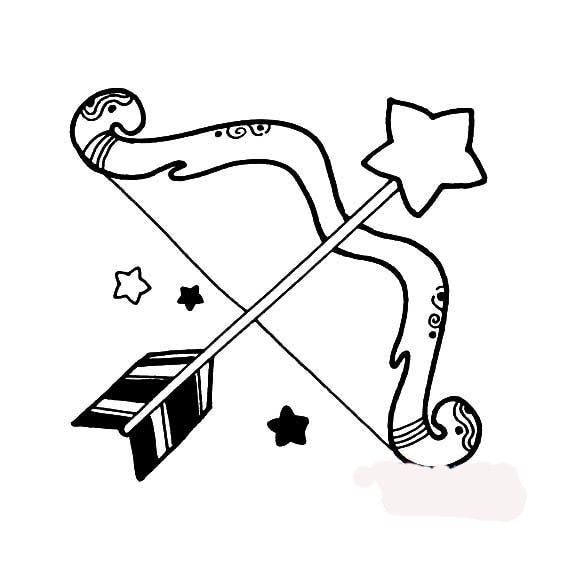 愛的射手,兒童動(dòng)漫簡(jiǎn)筆畫