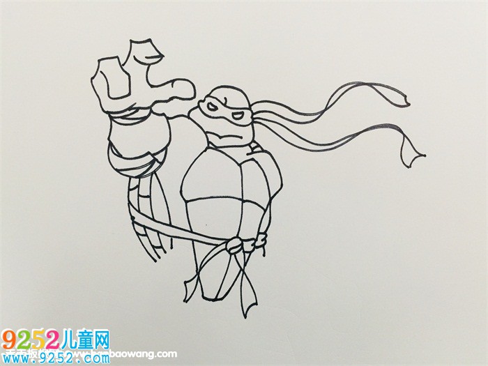 忍者神龜<a href=http://www.inspiredelm.com/jianbihua/ target=_blank class=infotextkey>簡(jiǎn)筆畫</a>步驟