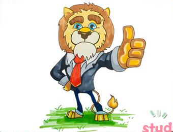 瘋狂動物城獅子簡筆畫