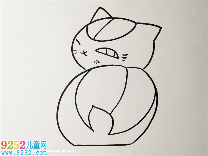 貓咪老師<a href=http://www.inspiredelm.com/jianbihua/ target=_blank class=infotextkey>簡筆畫</a>過程