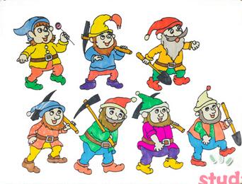 七個(gè)小矮人<a href=http://www.inspiredelm.com/jianbihua/ target=_blank class=infotextkey>簡筆畫</a>