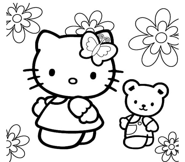 hello kitty的演奏會(huì)-卡通動(dòng)漫簡(jiǎn)筆畫(huà)