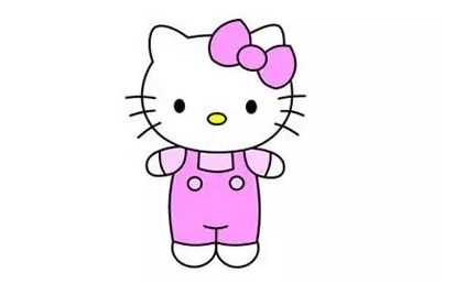 卡通動漫素描簡筆畫-hello kitty來了