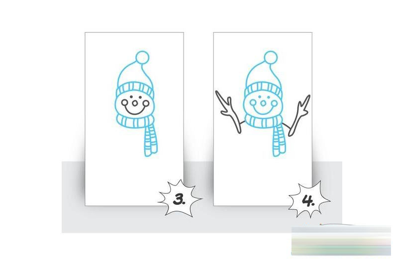 幾步教大家畫雪人 冬天雪人<a href=http://www.inspiredelm.com/jianbihua/ target=_blank class=infotextkey>簡筆畫</a>教程