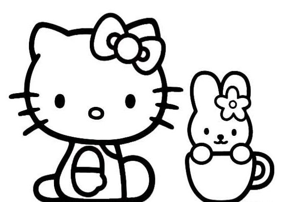 hello kitty簡(jiǎn)筆畫-kitty貓和小老鼠