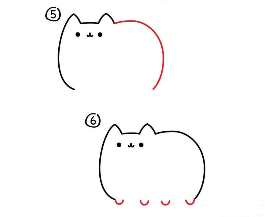 Pusheen小貓咪<a href=http://www.inspiredelm.com/jianbihua/ target=_blank class=infotextkey>簡筆畫</a>的教程