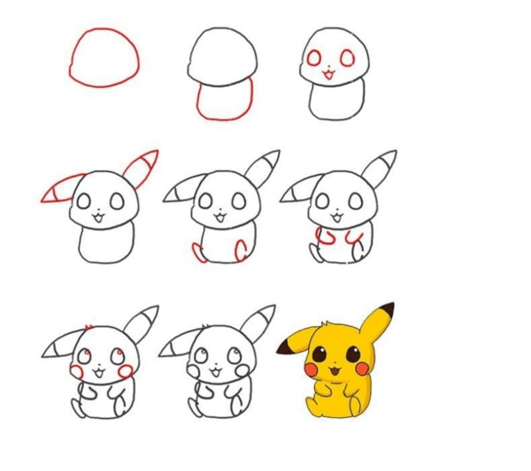 可愛的皮卡丘<a href=http://www.inspiredelm.com/jianbihua/ target=_blank class=infotextkey>簡筆畫</a>步驟圖解分享