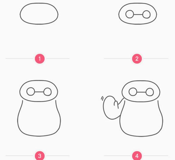 可愛(ài)的卡通人物<a href=http://www.inspiredelm.com/jianbihua/ target=_blank class=infotextkey>簡(jiǎn)筆畫(huà)</a>，暖心大白<a href=http://www.inspiredelm.com/jianbihua/ target=_blank class=infotextkey>簡(jiǎn)筆畫(huà)</a>教程
