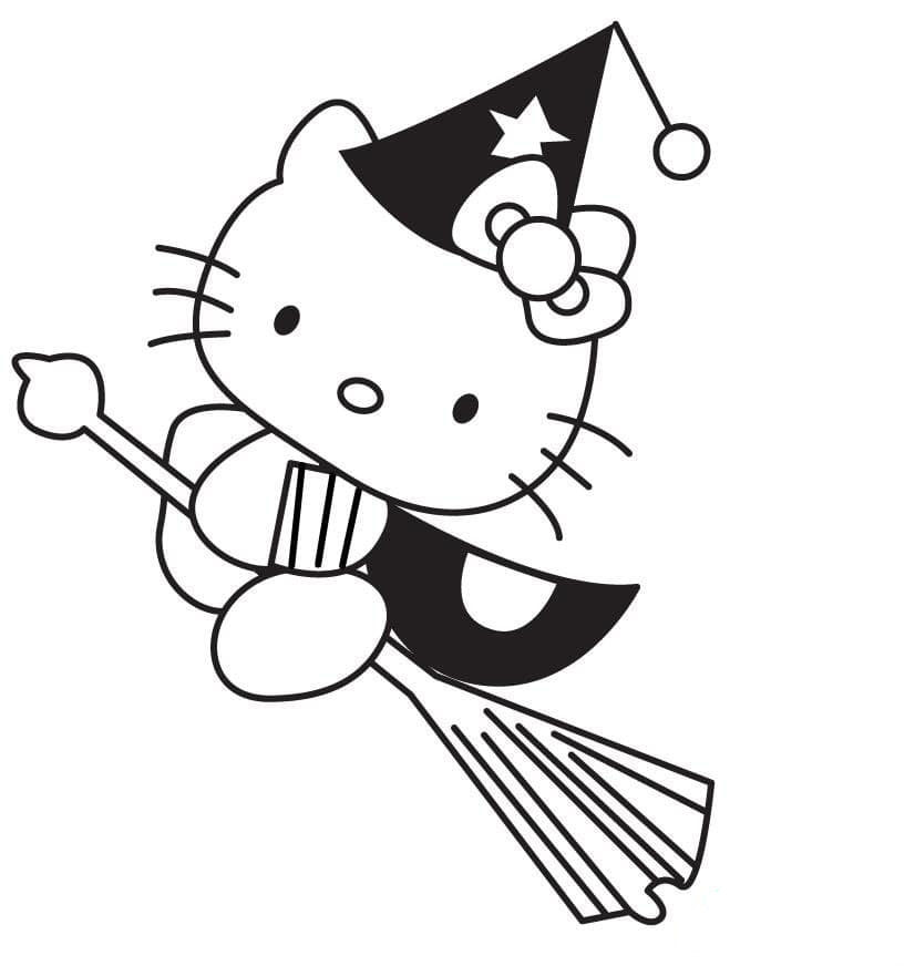 慶祝萬圣節(jié)的凱蒂貓<a href=http://www.inspiredelm.com/jianbihua/ target=_blank class=infotextkey>簡(jiǎn)筆畫</a>圖片欣賞