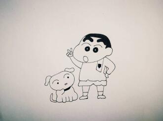 超可愛(ài)的卡通人物簡(jiǎn)筆畫，蠟筆小新簡(jiǎn)筆畫大全