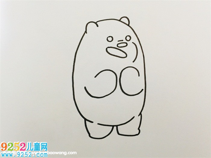 裸熊怎么畫一步一步教