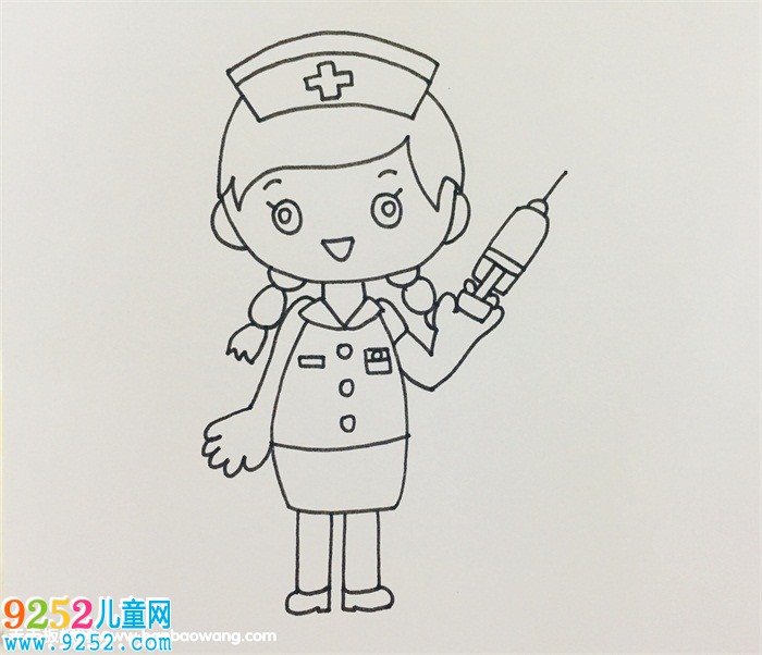 卡通護士<a href=http://www.inspiredelm.com/jianbihua/ target=_blank class=infotextkey>簡筆畫</a>步驟