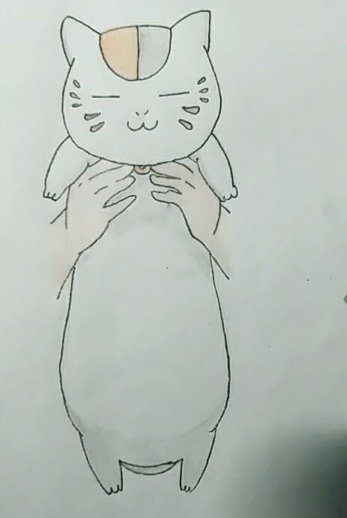 動漫人物簡筆畫圖片，貓咪老師簡筆畫
