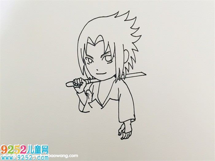 佐助<a href=http://www.inspiredelm.com/jianbihua/ target=_blank class=infotextkey>簡(jiǎn)筆畫(huà)</a>步驟