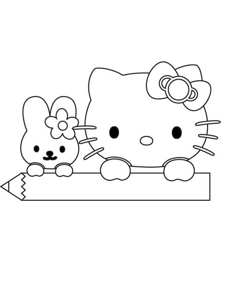 凱蒂貓和凱西 卡通動漫簡筆畫圖片欣賞