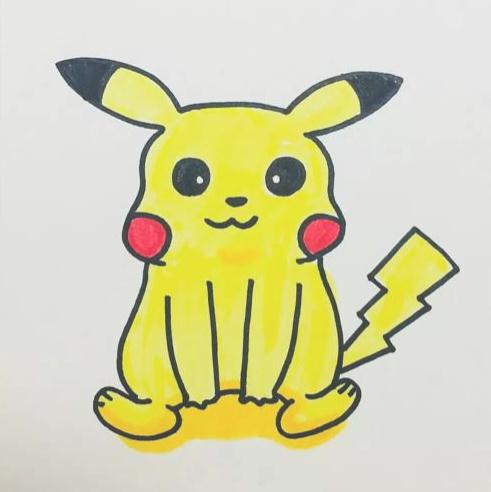 可愛的皮卡丘怎么畫_皮卡丘簡筆畫畫法步驟教程